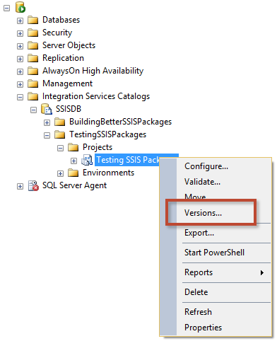 SQL SERVER - Getting Started with Project Versions in the SSIS Catalog - Notes from the Field #106 107-1 
