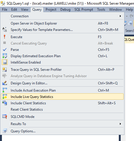 SQL SERVER - Live Query Statistics in 2016 … and More! - Notes from the Field #111 111-1 