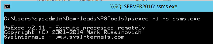 SQL SERVER - How to Connect Using NT AUTHORITY \ SYSTEM Account? NtAuth-01 