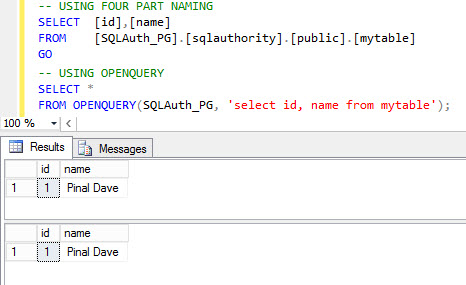 SQL SERVER - How to Create Linked Server to PostgreSQL? PG-Linked-06 