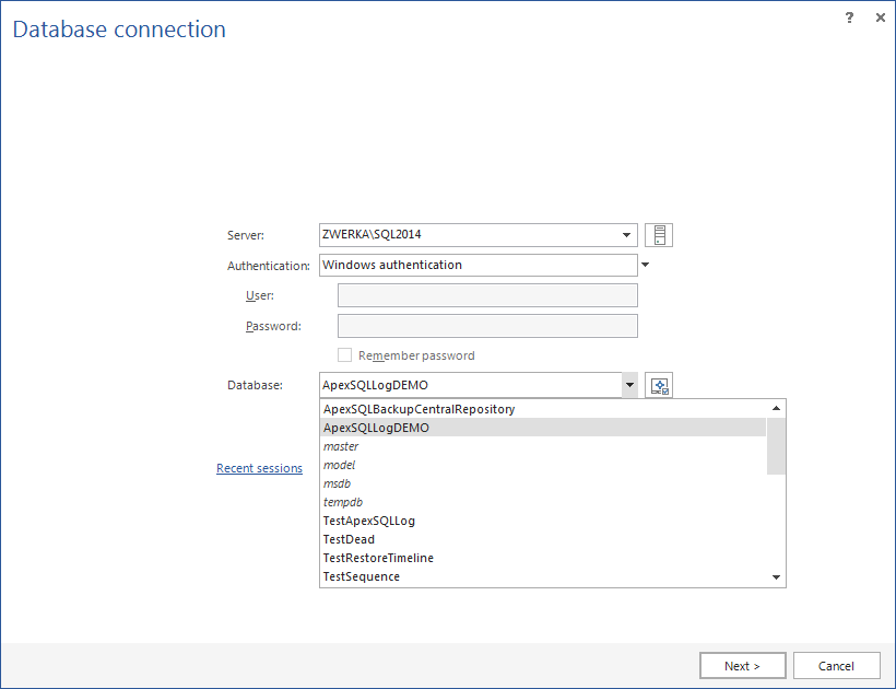 SQL Server Auditing and Recovery With ApexSQL Log 2016 apexsqllog1 