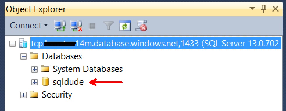 SQL SERVER - Connecting to Azure SQL DB azure-db-06 