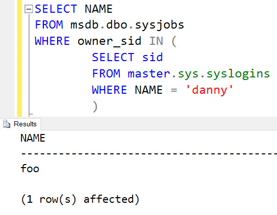 SQL SERVER - Unable to drop login - Msg 15170, Level 16, State 1 job-owner-03 