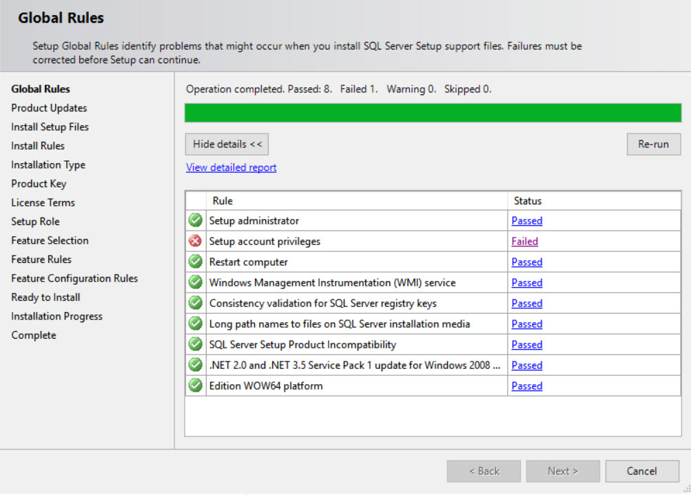 Interview Question of the Week #056 - How to fix Installation Failure – Rule "Setup account privileges" Failed in SQL Server setup-rule-01 