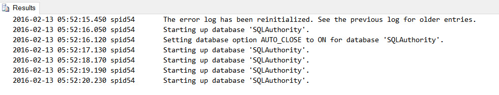 SQL SERVER - Starting Up Database - Why Multiple Times in Errorlog? startingup-01 