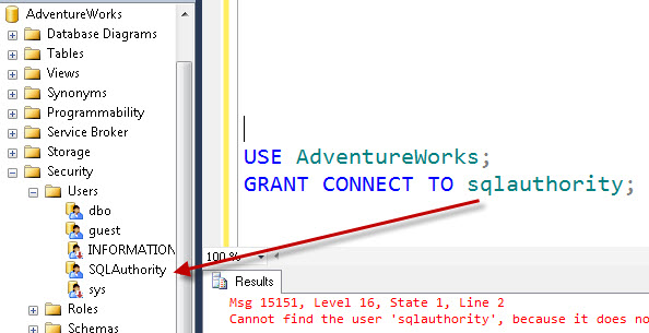 SQL SERVER - Case Sensitive Database and Database User - Fix: Error: 15151 - Cannot find the user , because it does not exist or you do not have permission. 15151error 