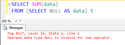 SQL SERVER - A Puzzle - Fun with NULL - Fix Error 8117 8117error 