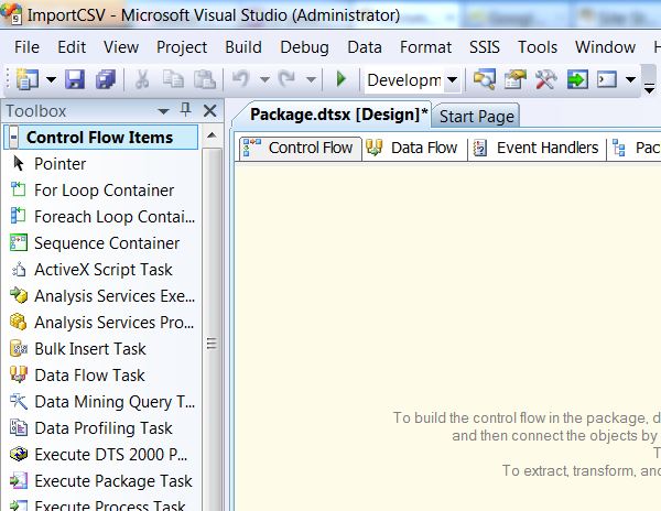 SQL SERVER - Import CSV File into Database Table Using SSIS import2 