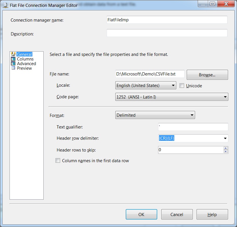 SQL SERVER - Import CSV File into Database Table Using SSIS import7 