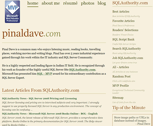 SQLAuthority News - Authors Personal Website Renovate - SQL Centric Website NewSiteImage 
