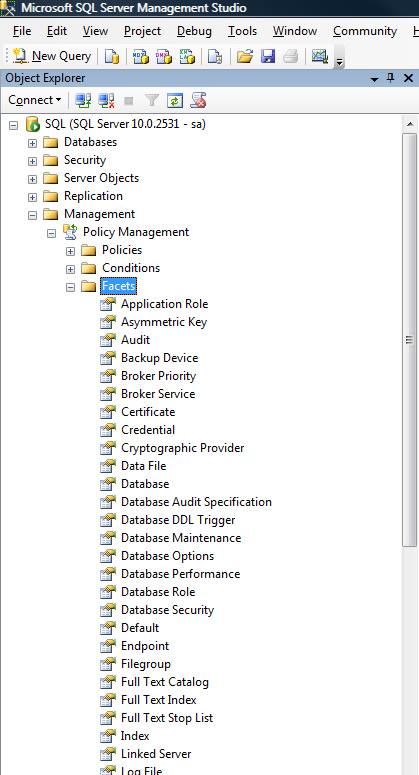 SQL SERVER - Policy Based Management - Create, Evaluate and Fix Policies PolicyManagement2 
