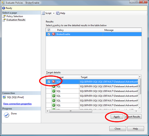SQL SERVER - Policy Based Management - Create, Evaluate and Fix Policies PolicyManagement9a 