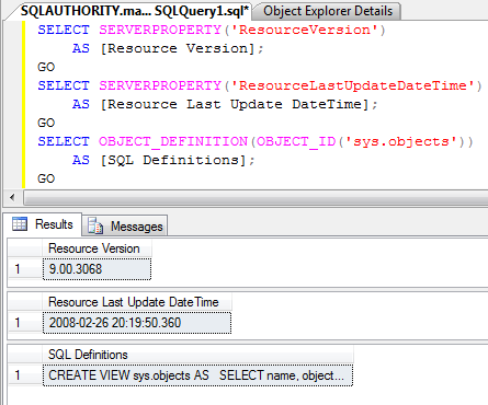 SQL SERVER - mssqlsystemresource - Resource Database ResourceDatabase 