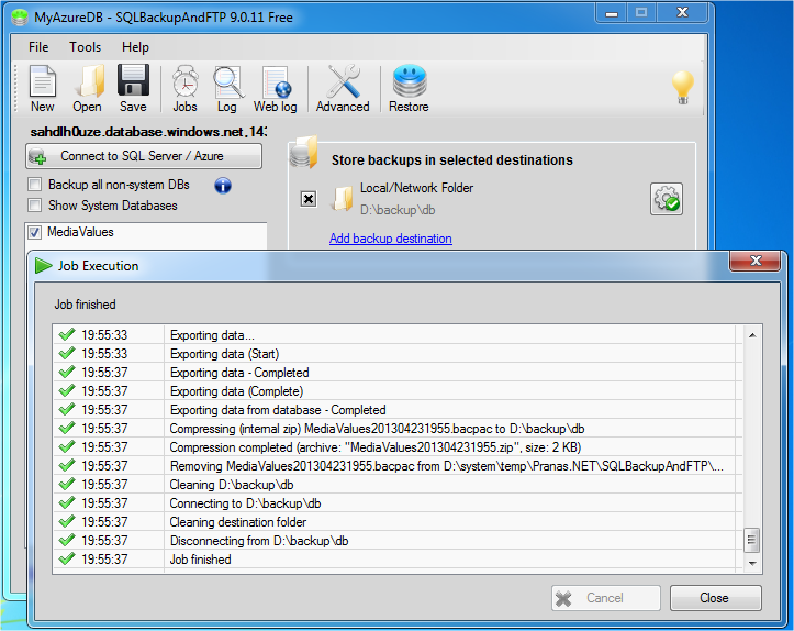 SQL SERVER - Azure SQL Databases Backup Made Easy with SQLBackupAndFTP image00 