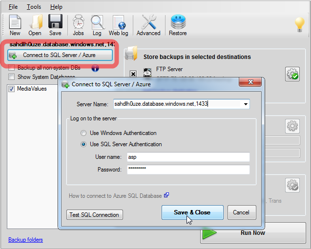 SQL SERVER - Azure SQL Databases Backup Made Easy with SQLBackupAndFTP image03 