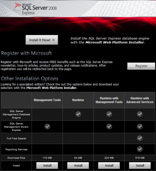 SQL SERVER - Download FREE SQL SERVER Express Edition and Service Pack 1 SQLExpress 