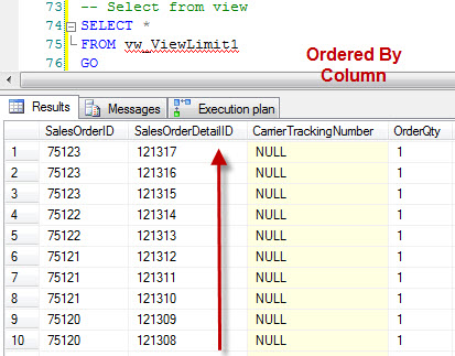 SQL SERVER – ORDER BY Does Not Work – Limitation of the Views Part 1 ViewLimit3 