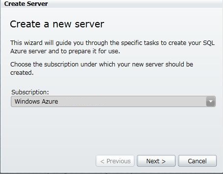 SQL SERVER - Introduction to SQL Azure - Creating Database and Connecting Database azure2 
