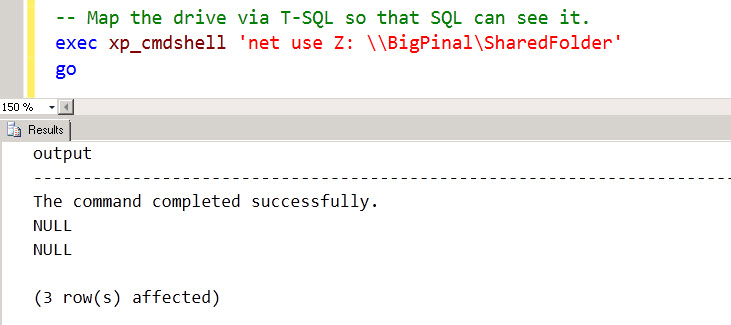 SQL SERVER - Backup on mapped drive failing with error - Error 3201, Level 16, State 1 bkp-map-drive-04 