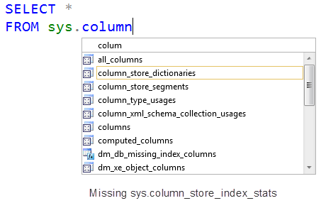 SQL SERVER - Columnstore Index and sys.dm_db_index_usage_stats columndmv 