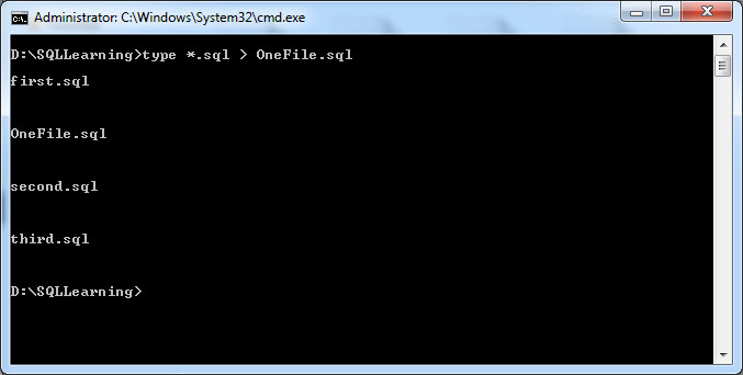 SQL SERVER - Combined Multiple .SQL files into One Single File combinesql3 