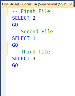SQL SERVER - Combined Multiple .SQL files into One Single File combinesql4 