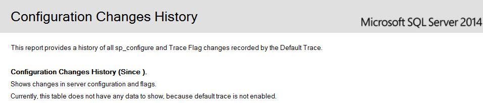 SQL SERVER - SSMS: Configuration Changes History config-3 