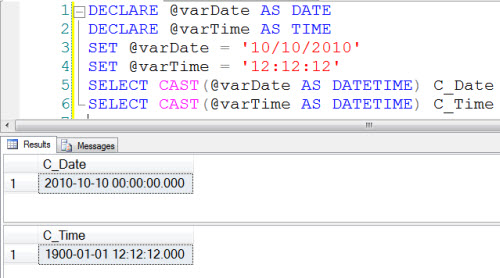 SQL SERVER - DATE and TIME in SQL Server 2008 convertdatetime 