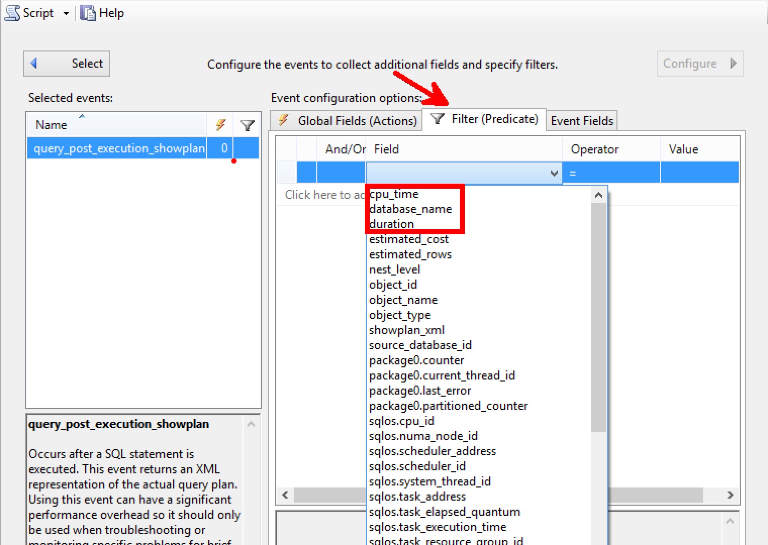 SQL SERVER - Filtering CPU Bound Execution Plans with Extended Events cpu-xevent-03 