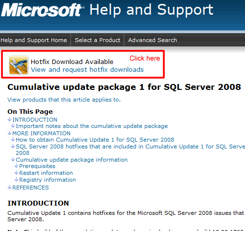 SQLAuthority News - Cumulative update package 1 for SQL Server 2008 cu1 