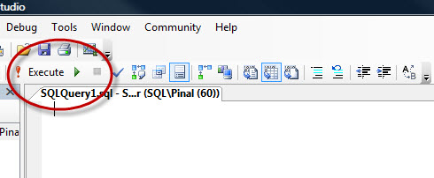 SQL SERVER - 2008 - Customize Toolbar - Remove Debug Button from Toolbar cust1 