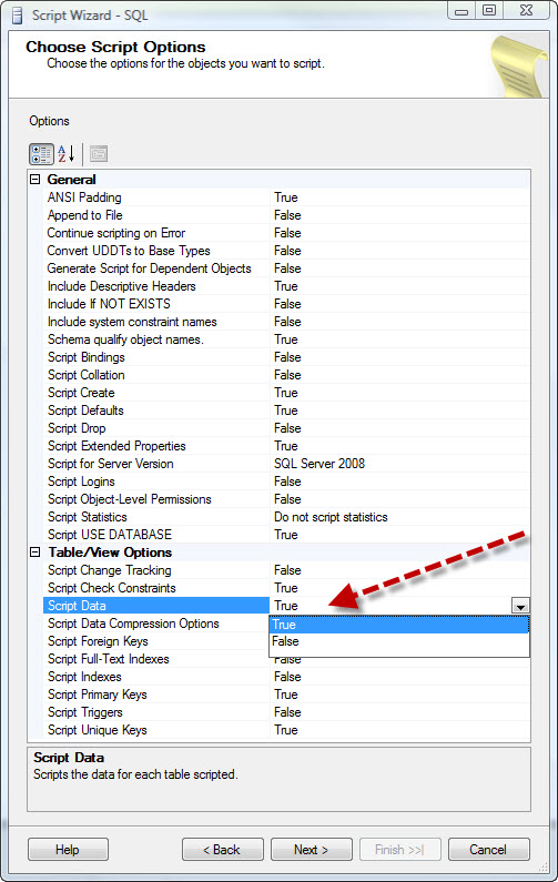 SQL SERVER - 2008 - Copy Database With Data - Generate T-SQL For Inserting Data From One Table to Another Table data4 