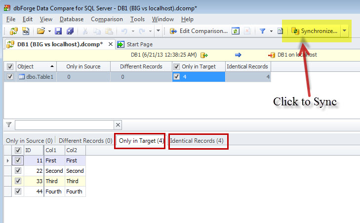 SQL SERVER - An Efficiency Tool to Compare and Synchronize SQL Server Databases datacomp4 