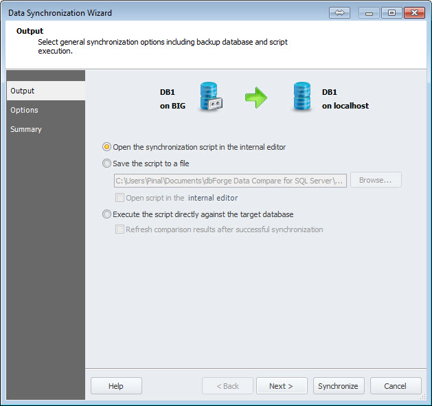 SQL SERVER - An Efficiency Tool to Compare and Synchronize SQL Server Databases datacomp5 