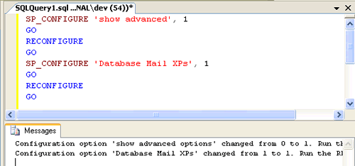 SQL SERVER - 2008 - Configure Database Mail - Send Email From SQL Database ConfigQuery 