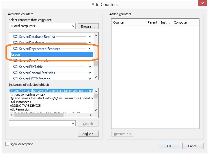 SQL Server - Knowing the Use of Deprecated or Discontinued Features deprecated-discontinuted-01 