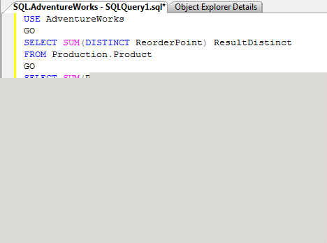 SQL SERVER - Example of DISTINCT in Aggregate Functions distinctaggregate 