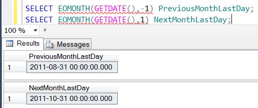 SQL SERVER - Denali - Date and Time Functions - EOMONTH() - A Quick Introduction eomonth3 