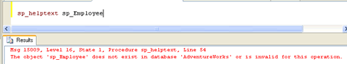 SQL SERVER - Renaming SP is Not Good Idea - Renaming Stored Procedure Does Not Update sys.procedures error 