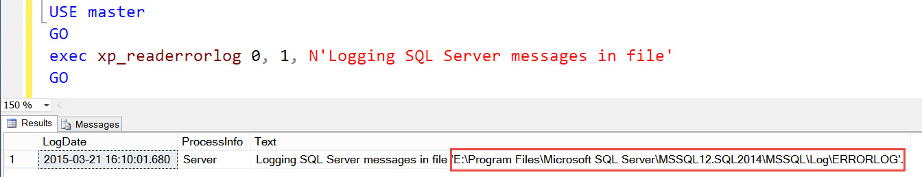 SQL SERVER - Where is ERRORLOG? Various Ways to Find ERRORLOG Location errorlog-01 
