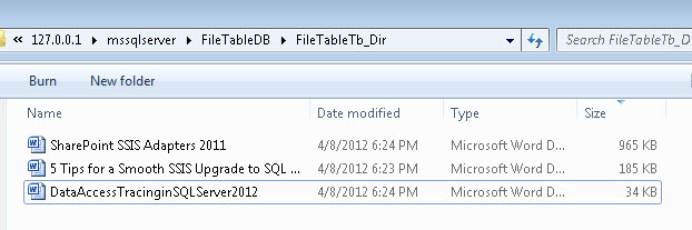 SQL SERVER - Working with FileTables in SQL Server 2012 - Part 2 - Methods to Insert Data Into Table  filetable4 