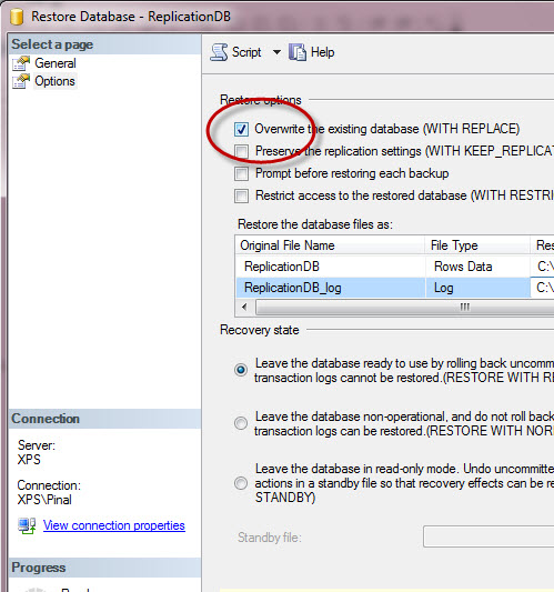 SQL SERVER - FIX - ERROR : Cannot drop the database because it is being used for replication. (Microsoft SQL Server, Error: 3724) forcerestore 