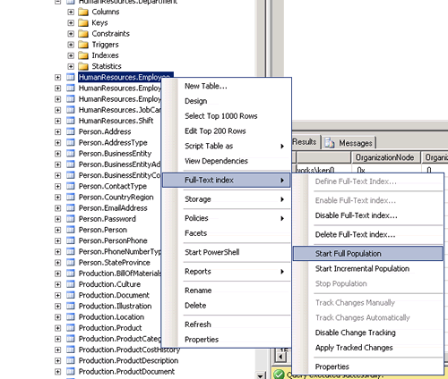 SQL SERVER - 2008 - Creating Full Text Catalog and Full Text Search 13_populate 