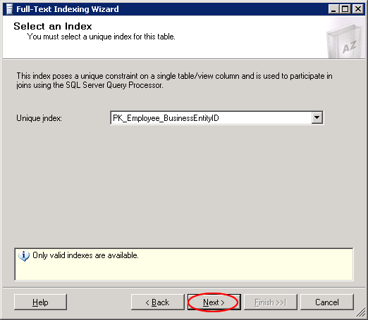 SQL SERVER - 2008 - Creating Full Text Catalog and Full Text Search 6_FullIndex 