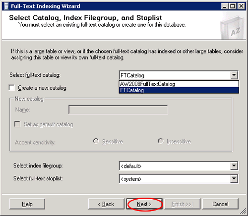 SQL SERVER - 2008 - Creating Full Text Catalog and Full Text Search 9_FullIndex 