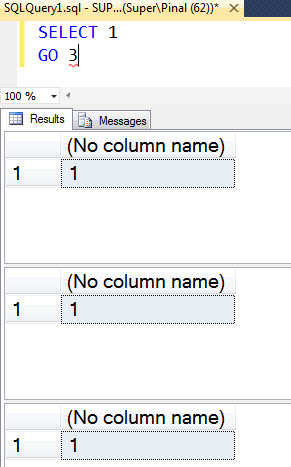 Interview Question of the Week #009 - Is GO T-SQL Statement? gostatement1 