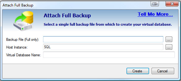 SQL SERVER - Retrieve and Explore Database Backup without Restoring Database - Idera virtual database vdb3 