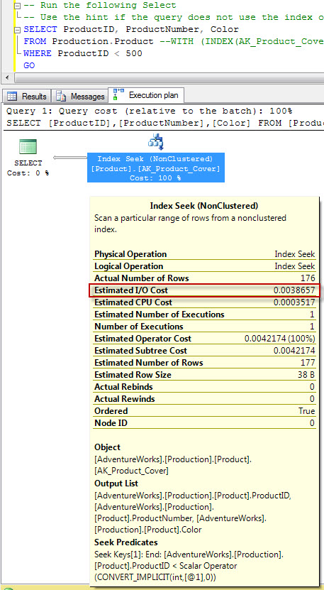 SQL SERVER - Improve Performance by Reducing IO - Creating Covered Index io2 
