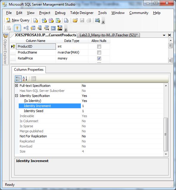 SQL SERVER - Tips from the Development Series - Overriding Identity Fields - Day 9 of 35 j2p_9_2 