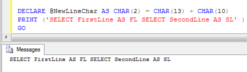 SQL SERVER - Difference between Line Feed (\n) and Carriage Return (\r) - T-SQL New Line Char lf1 